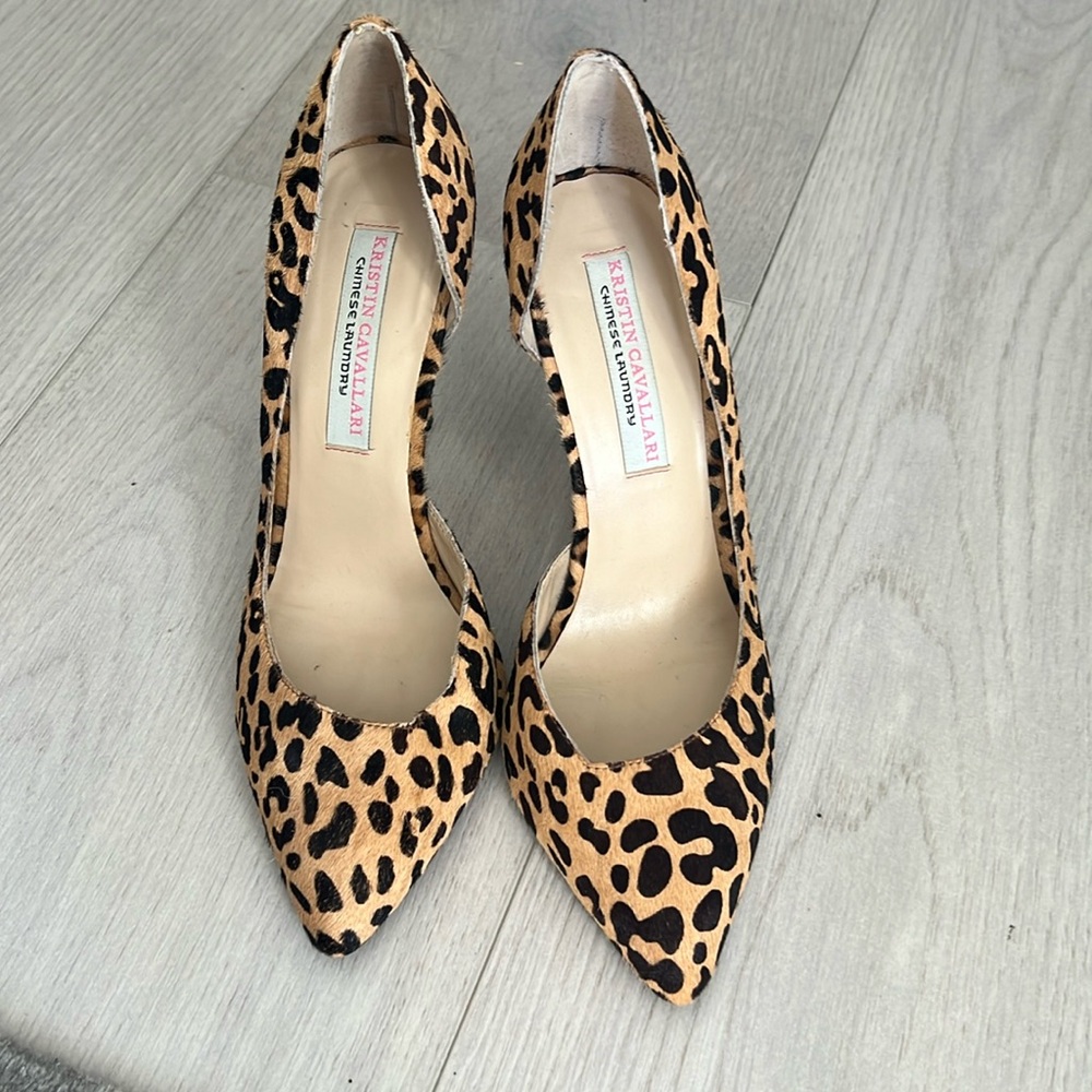 Kristin Cavallari for Chinese Laundry leopard mohair heels.